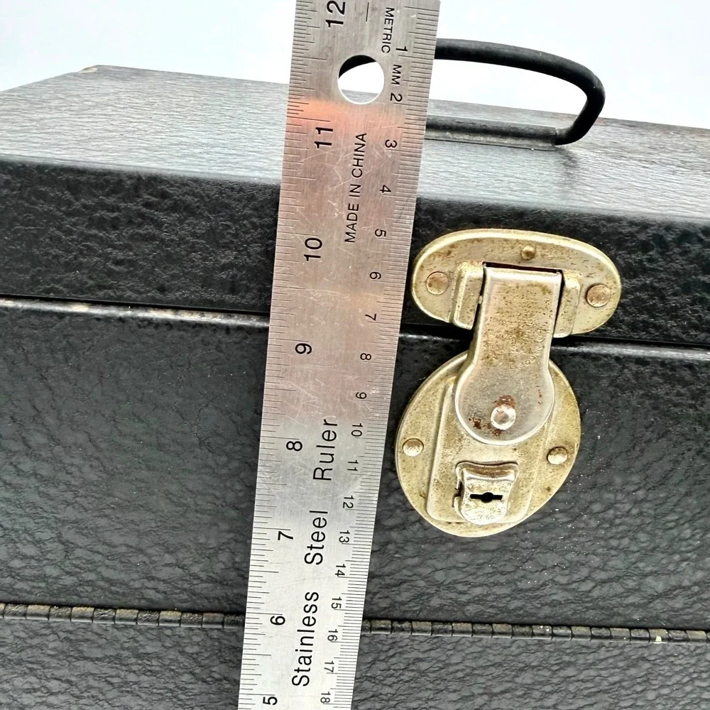Vintage Eagle Lock Co Metal Cash Box Strongbox 12.5